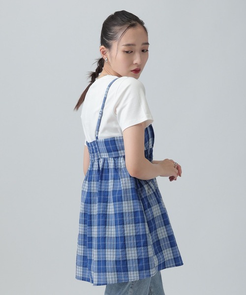 LEPSIM（レプシィム）の「ワッシャーチェックキャミ　650694（キャミソール・レディース・ブルー/ブラック/ベージュ・FREE）」の21枚目の写真