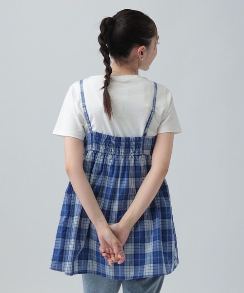 LEPSIM（レプシィム）の「ワッシャーチェックキャミ　650694（キャミソール・レディース・ブルー/ブラック/ベージュ・FREE）」の22枚目の写真