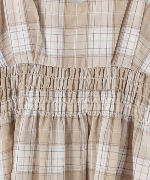 LEPSIM（レプシィム）の「ワッシャーチェックキャミ　650694（キャミソール・レディース・ブルー/ブラック/ベージュ・FREE）」の6枚目の写真