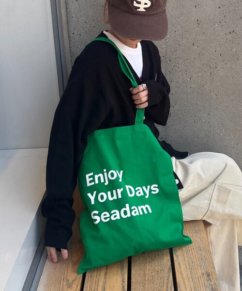 SEADAM(シーダム)の「【WEB限定】【SEADAM】メッセージプリントトートバッグ(トートバッグ・レディース・ピンク/グリーン/ライトグレー/オレンジ/イエロー/パープル/ブルー系その他/ブルー/ブラック/バーガンディー/レッド・ONE SIZE)」の17枚目の写真