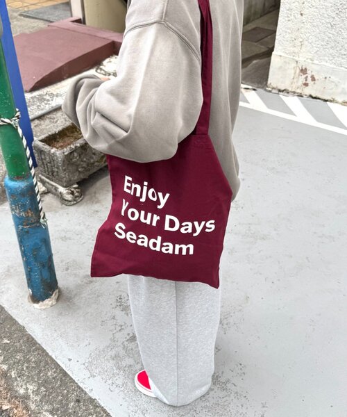 SEADAM（シーダム）の「【WEB限定】【SEADAM】メッセージプリントトートバッグ（トートバッグ・レディース・ピンク/グリーン/ライトグレー/オレンジ/イエロー/パープル/ブルー系その他/ブルー/ブラック/バーガンディー/レッド・ONE SIZE）」の12枚目の写真