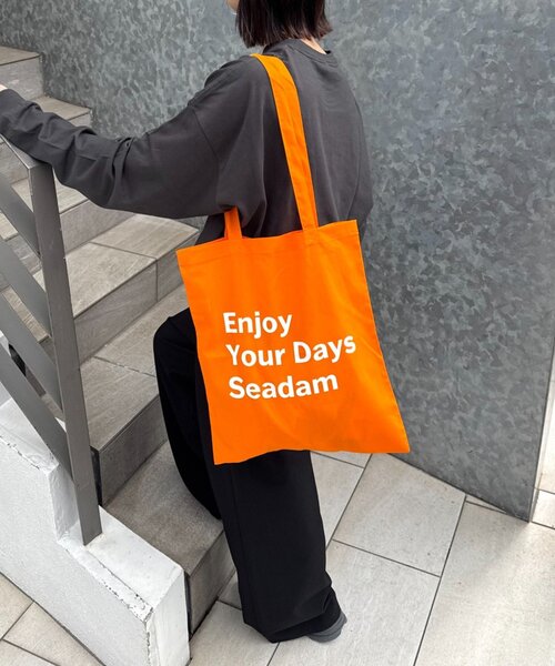 SEADAM（シーダム）の「【WEB限定】【SEADAM】メッセージプリントトートバッグ（トートバッグ・レディース・ピンク/グリーン/ライトグレー/オレンジ/イエロー/パープル/ブルー系その他/ブルー/ブラック/バーガンディー/レッド・ONE SIZE）」の15枚目の写真
