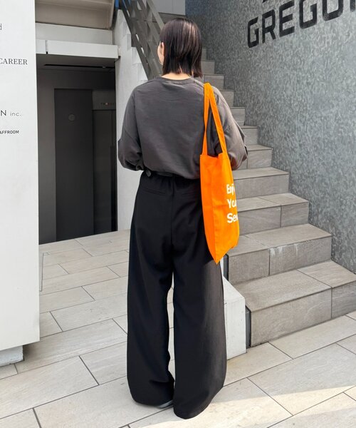 SEADAM（シーダム）の「【WEB限定】【SEADAM】メッセージプリントトートバッグ（トートバッグ・レディース・ピンク/グリーン/ライトグレー/オレンジ/イエロー/パープル/ブルー系その他/ブルー/ブラック/バーガンディー/レッド・ONE SIZE）」の17枚目の写真