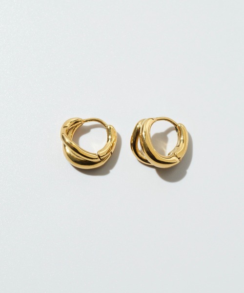 GOLDY(ゴールディ)の「【金属アレルギー軽減】ブランチング フープ ワンタッチ ステンレス ピアス(ピアス(両耳用)・レディース・ゴールド/シルバー・FREE)」の10枚目の写真