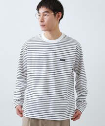 【スタイルを選ばず着られる】ワンポイント 長袖Tシャツ 洗濯機OK/UVカット/毛玉になりにくい