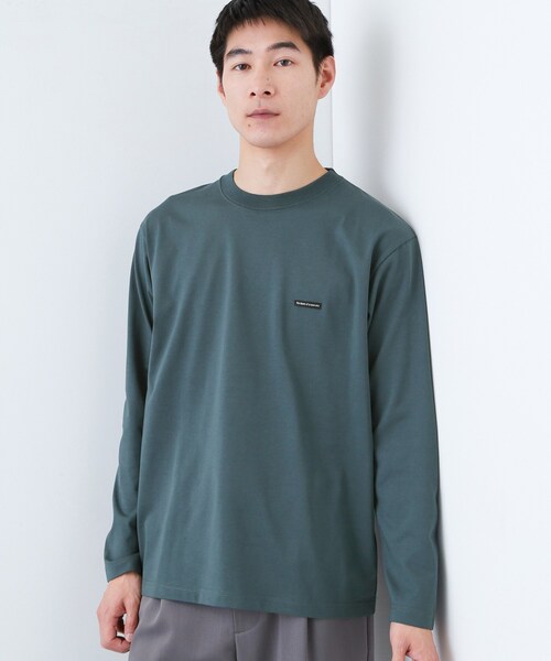 THE SHOP TK （ザ ショップ ティーケー ）の「【スタイルを選ばず着られる】ワンポイント 長袖Tシャツ 洗濯機OK/UVカット/毛玉になりにくい（Tシャツ/カットソー・メンズ・ライトグリーン/ホワイト系5/ブラック/ブルーグリーン/オフホワイト・04/02/03）」の18枚目の写真