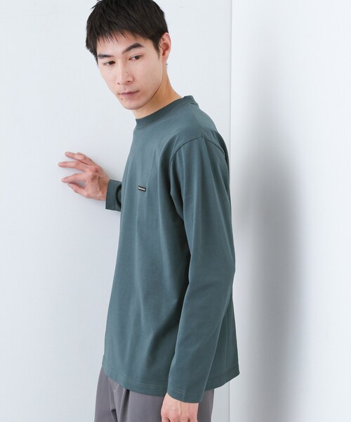 THE SHOP TK （ザ ショップ ティーケー ）の「【スタイルを選ばず着られる】ワンポイント 長袖Tシャツ 洗濯機OK/UVカット/毛玉になりにくい（Tシャツ/カットソー・メンズ・ライトグリーン/ホワイト系5/ブラック/ブルーグリーン/オフホワイト・04/02/03）」の19枚目の写真