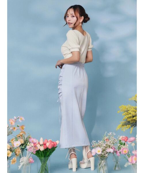 EATME（イートミー）の「シャーリングリボンタイトスカート（スカート・レディース・ブルー/グレー/ブラック・MEDIUM/SMALL）」の18枚目の写真