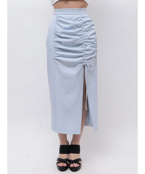 EATME（イートミー）の「シャーリングリボンタイトスカート（スカート・レディース・ブルー/グレー/ブラック・MEDIUM/SMALL）」の17枚目の写真