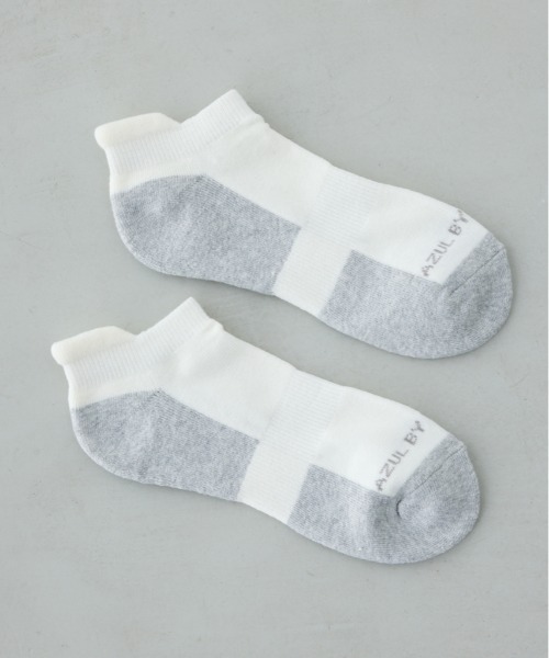AZUL by moussy(アズールバイマウジー)の「ステイフィットアンクルソックス(ソックス/靴下・メンズ・ホワイト/ブラック/グレー・FREE)」の1枚目の写真