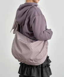 ke904-Dot Hobo Bag Beige