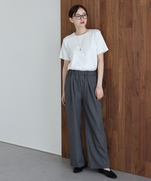 J by blue(ジェイバイブルー)の「クルーネックTシャツ(Tシャツ/カットソー・レディース・ホワイト/ブラック/ブルー・MEDIUM)」の10枚目の写真