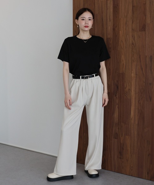 J by blue(ジェイバイブルー)の「クルーネックTシャツ(Tシャツ/カットソー・レディース・ホワイト/ブラック/ブルー・MEDIUM)」の20枚目の写真