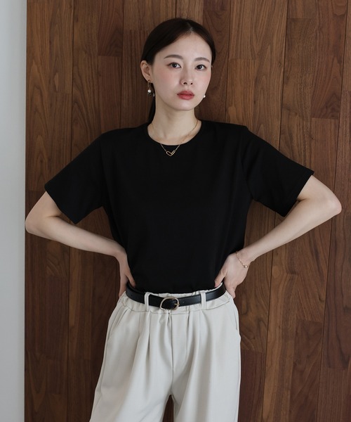 J by blue(ジェイバイブルー)の「クルーネックTシャツ(Tシャツ/カットソー・レディース・ホワイト/ブラック/ブルー・MEDIUM)」の19枚目の写真