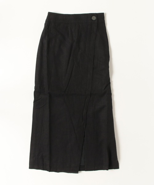 OMNES（オムネス）の「麻レーヨンロングラップスカート（スカート・レディース・ブラック系・FREE）」の11枚目の写真