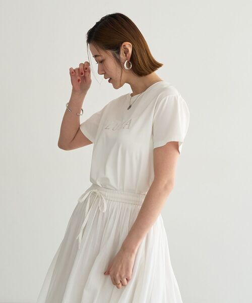 YECCA VECCA(イェッカヴェッカ)の「【接触冷感】ロゴTee(Tシャツ/カットソー・レディース・ベージュ/シルバー/ブラック・FREE)」の22枚目の写真