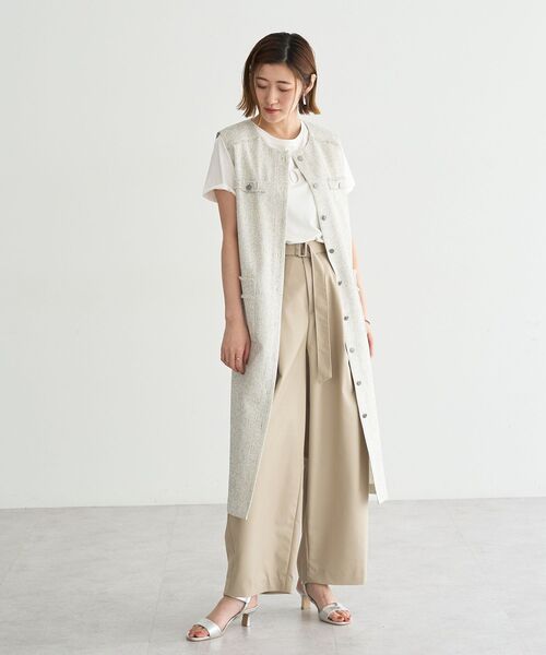 YECCA VECCA(イェッカヴェッカ)の「【接触冷感】ロゴTee(Tシャツ/カットソー・レディース・ベージュ/シルバー/ブラック・FREE)」の5枚目の写真