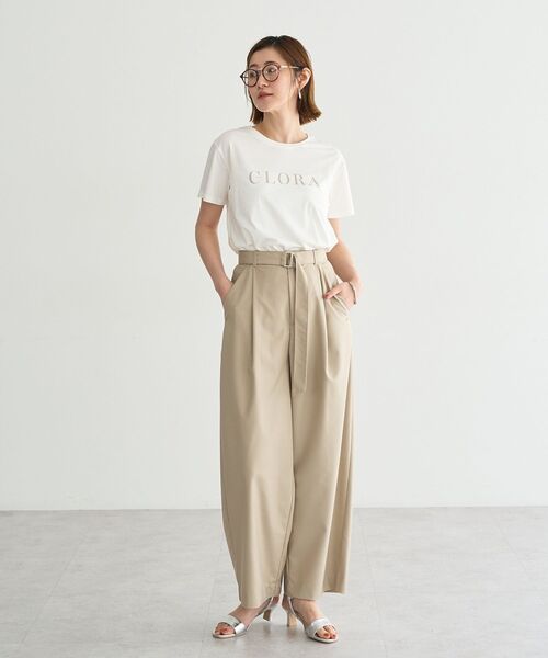 YECCA VECCA(イェッカヴェッカ)の「【接触冷感】ロゴTee(Tシャツ/カットソー・レディース・ベージュ/シルバー/ブラック・FREE)」の6枚目の写真