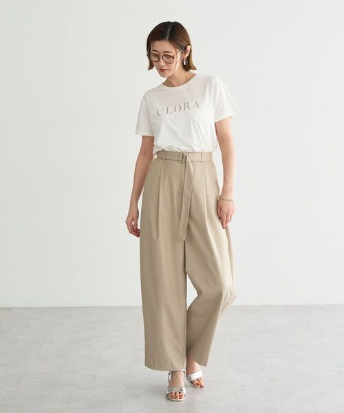 YECCA VECCA(イェッカヴェッカ)の「【接触冷感】ロゴTee(Tシャツ/カットソー・レディース・ベージュ/シルバー/ブラック・FREE)」の7枚目の写真