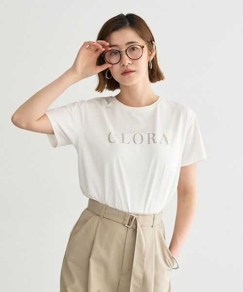 YECCA VECCA(イェッカヴェッカ)の「【接触冷感】ロゴTee(Tシャツ/カットソー・レディース・ベージュ/シルバー/ブラック・FREE)」の1枚目の写真