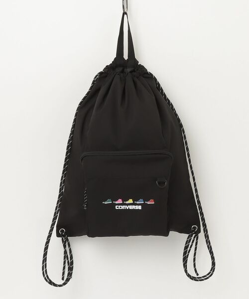 CONVERSE(コンバース)の「【CONVERSE/コンバース】SNEAKERS PRINT NAPSACK ナップサック(バックパック/リュック・レディース・オフホワイト/ライトパープル/ブラック・FREE)」の2枚目の写真