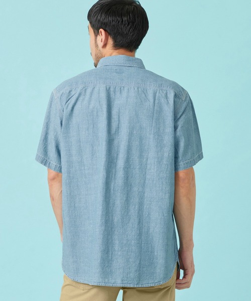 EDWIN（エドウィン）の「EDWIN エドウィン ワークシャツ デニム 半袖（シャツ/ブラウス・メンズ・インディゴブルー/ライトインディゴブルー/ホワイト・MEDIUM/X-LARGE/LARGE）」の15枚目の写真