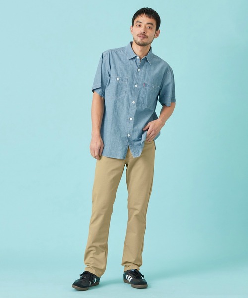 EDWIN（エドウィン）の「EDWIN エドウィン ワークシャツ デニム 半袖（シャツ/ブラウス・メンズ・インディゴブルー/ライトインディゴブルー/ホワイト・MEDIUM/X-LARGE/LARGE）」の17枚目の写真