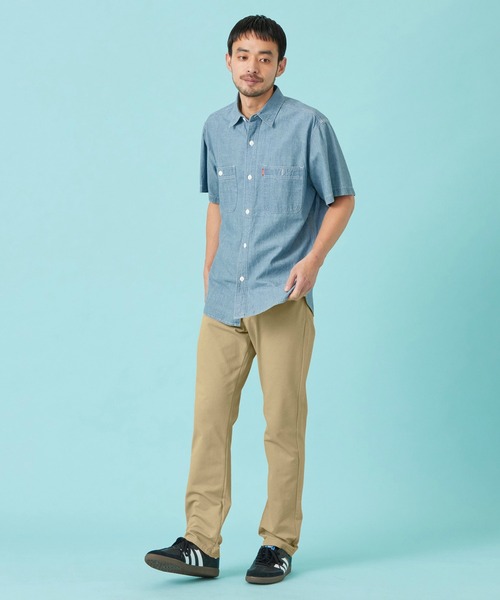 EDWIN（エドウィン）の「EDWIN エドウィン ワークシャツ デニム 半袖（シャツ/ブラウス・メンズ・インディゴブルー/ライトインディゴブルー/ホワイト・MEDIUM/X-LARGE/LARGE）」の18枚目の写真