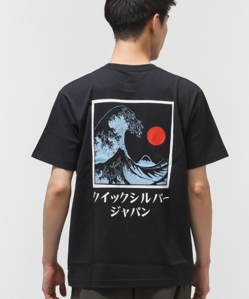 Quiksilver（クイックシルバー）の「【別注】クイックシルバー QUIKSILVER HOKUSAI BOX ST 限定コラボ（Tシャツ/カットソー・メンズ・ホワイト/ブラック・M/L/LL/S）」の2枚目の写真