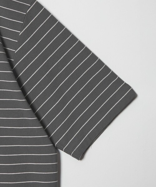 Steven Alan（スティーブンアラン）の「＜Steven Alan＞ ツイスト ボーダー ポロシャツ（ポロシャツ・メンズ・ベージュ/ダークグレー/ダークブラウン/オフホワイト・XL/M/S/L）」の7枚目の写真