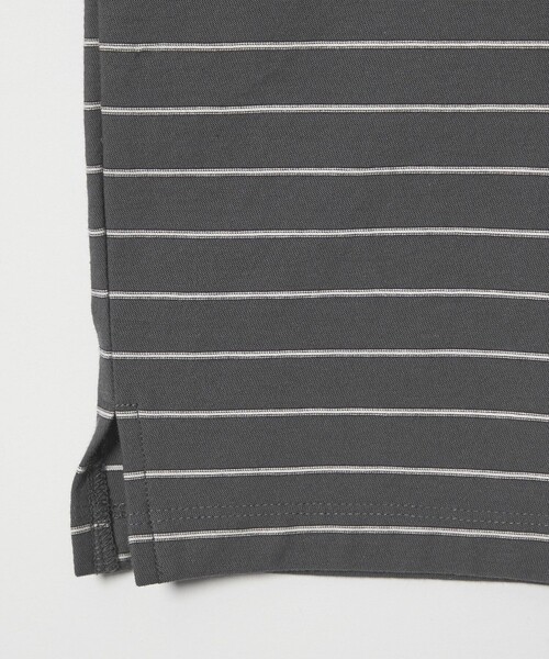 Steven Alan（スティーブンアラン）の「＜Steven Alan＞ ツイスト ボーダー ポロシャツ（ポロシャツ・メンズ・ベージュ/ダークグレー/ダークブラウン/オフホワイト・XL/M/S/L）」の8枚目の写真