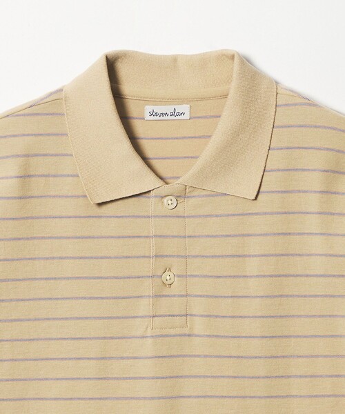 Steven Alan（スティーブンアラン）の「＜Steven Alan＞ ツイスト ボーダー ポロシャツ（ポロシャツ・メンズ・ベージュ/ダークグレー/ダークブラウン/オフホワイト・XL/M/S/L）」の14枚目の写真
