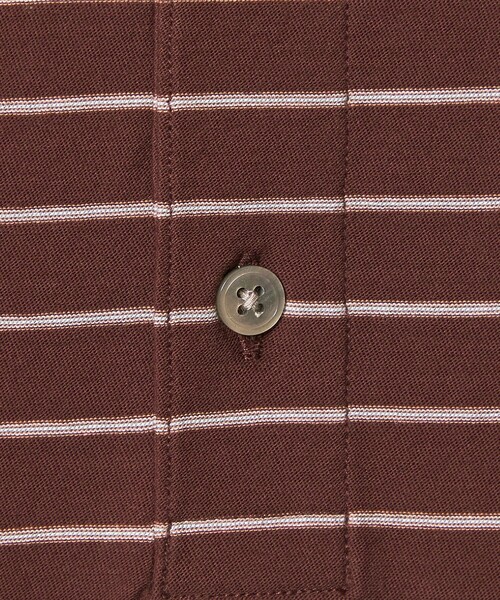 Steven Alan（スティーブンアラン）の「＜Steven Alan＞ ツイスト ボーダー ポロシャツ（ポロシャツ・メンズ・ベージュ/ダークグレー/ダークブラウン/オフホワイト・XL/M/S/L）」の18枚目の写真