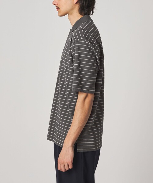 Steven Alan（スティーブンアラン）の「＜Steven Alan＞ ツイスト ボーダー ポロシャツ（ポロシャツ・メンズ・ベージュ/ダークグレー/ダークブラウン/オフホワイト・XL/M/S/L）」の17枚目の写真