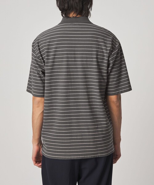 Steven Alan（スティーブンアラン）の「＜Steven Alan＞ ツイスト ボーダー ポロシャツ（ポロシャツ・メンズ・ベージュ/ダークグレー/ダークブラウン/オフホワイト・XL/M/S/L）」の18枚目の写真