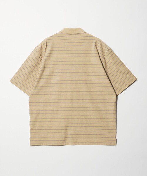 Steven Alan（スティーブンアラン）の「＜Steven Alan＞ ツイスト ボーダー ポロシャツ（ポロシャツ・メンズ・ベージュ/ダークグレー/ダークブラウン/オフホワイト・XL/M/S/L）」の9枚目の写真