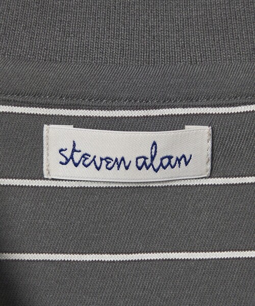 Steven Alan（スティーブンアラン）の「＜Steven Alan＞ ツイスト ボーダー ポロシャツ（ポロシャツ・メンズ・ベージュ/ダークグレー/ダークブラウン/オフホワイト・XL/M/S/L）」の15枚目の写真