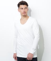 PING（ピン）の「【PING APPAREL】ベア天竺UVカットUネック長袖インナーシャツ ＜GOLD＞ (MENS)（その他アンダーウェア/インナー）」