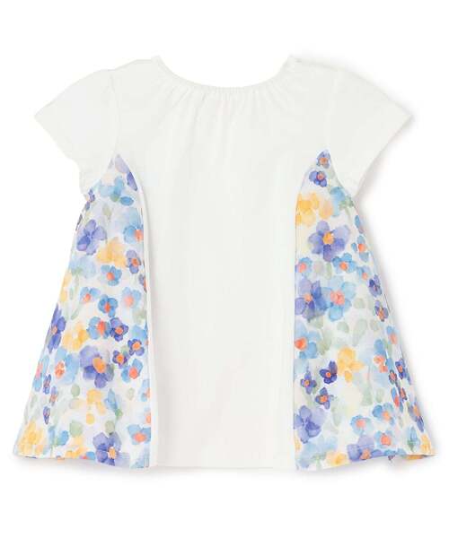 sense of wonder(センスオブワンダー)の「花柄キリカエチュニック(チュニック・キッズ・オフホワイト/ピンク・90cm/80cm/130cm/120cm/110cm/100cm)」の3枚目の写真