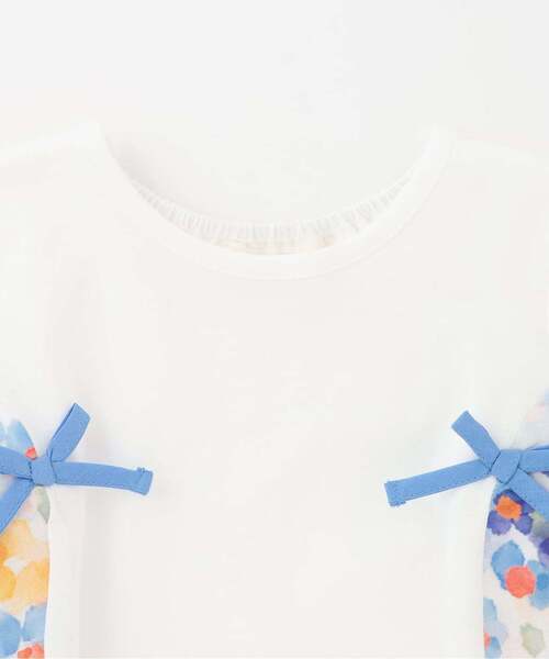 sense of wonder(センスオブワンダー)の「花柄キリカエチュニック(チュニック・キッズ・オフホワイト/ピンク・90cm/80cm/130cm/120cm/110cm/100cm)」の4枚目の写真