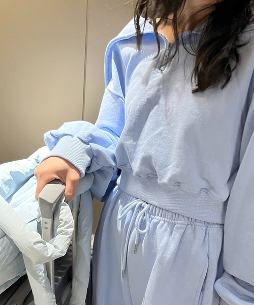 BLUE×PALANG（ブルーパラン）の「SET HALF ZIP SWEAT（スウェット・レディース・ブルー・FREE）」の19枚目の写真