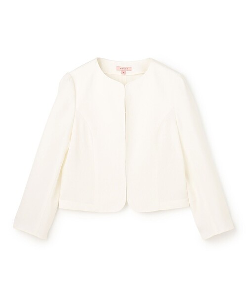 TOCCA（トッカ）の「BRIGHT BREEZE ジャケット（ノーカラージャケット・レディース・アイボリー系/ネイビー系・0/2/4/6）」の11枚目の写真