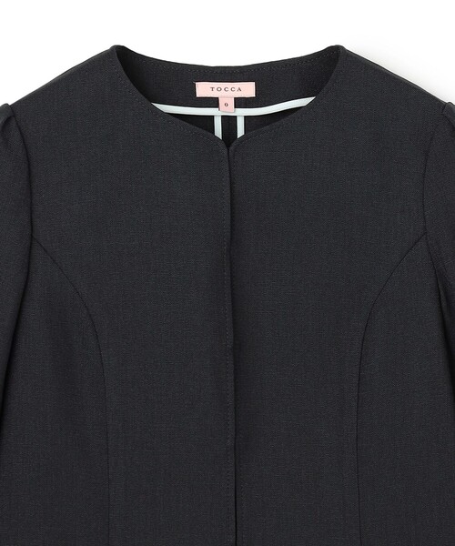 TOCCA（トッカ）の「BRIGHT BREEZE ジャケット（ノーカラージャケット・レディース・アイボリー系/ネイビー系・0/2/4/6）」の14枚目の写真