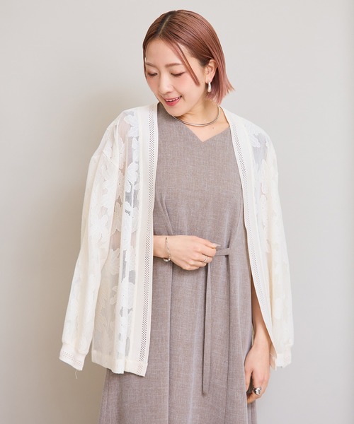 LHELBIE(レルビエ)の「メッシュレースカーディガン(Tシャツ/カットソー・レディース・ブラック/アイボリー・M)」の22枚目の写真