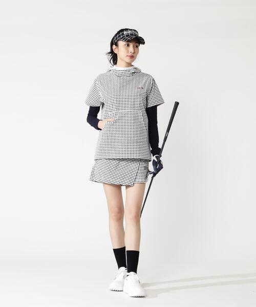 PEARLY GATES(パーリーゲイツ)の「綿ライクNY/PUハイストレッチラップ風ショートパンツ(その他パンツ・レディース・ホワイト系その他・LARGE/MEDIUM/SMALL)」の4枚目の写真
