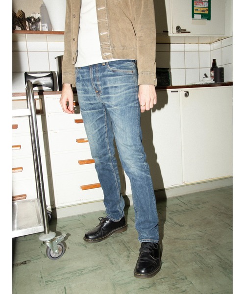 Nudie Jeans（ヌーディージーンズ）の「Nudie Jeans/ヌーディージーンズ Lean Dean / スリムテーパードジーンズ / Salty Tracks / レングス30（デニムパンツ・メンズ・ライトインディゴブルー・28/29/30/31/32/33/34/36）」の4枚目の写真