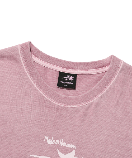 NICE GHOST CLUB(ナイスゴーストクラブ)の「TORNADO LOGO PIGMENT TEE_PINK(NG2GMUT500A)(Tシャツ/カットソー・レディース・ピンク・SMALL/MEDIUM/LARGE)」の4枚目の写真