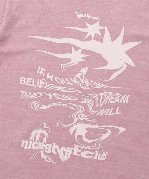 NICE GHOST CLUB(ナイスゴーストクラブ)の「TORNADO LOGO PIGMENT TEE_PINK(NG2GMUT500A)(Tシャツ/カットソー・レディース・ピンク・SMALL/MEDIUM/LARGE)」の5枚目の写真