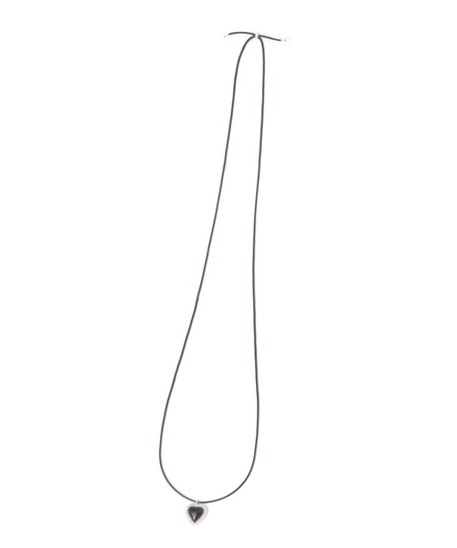 BAYFLOW(ベイフロー)の「ハートコンチョ風コードネックレス(ネックレス・レディース・ブラック/ブルー・FREE)」の3枚目の写真