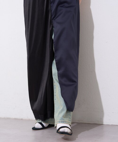 etsinta(エシンタ)の「【etsinta】リメイクサテンteeワンピ(ワンピース・レディース・チャコールグレー/グレー/イエロー・ONE SIZE)」の18枚目の写真